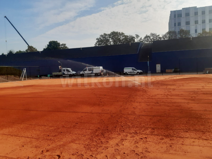 Aanleg beregening tennisbaan in Arnhem