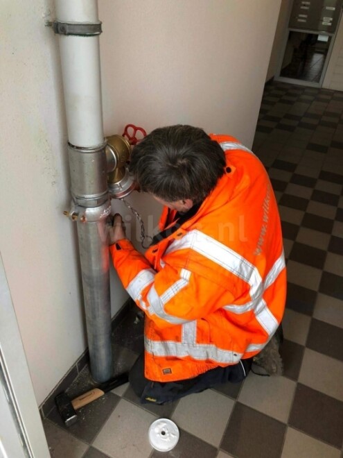 Vervangen droge blusleiding in Haarlem