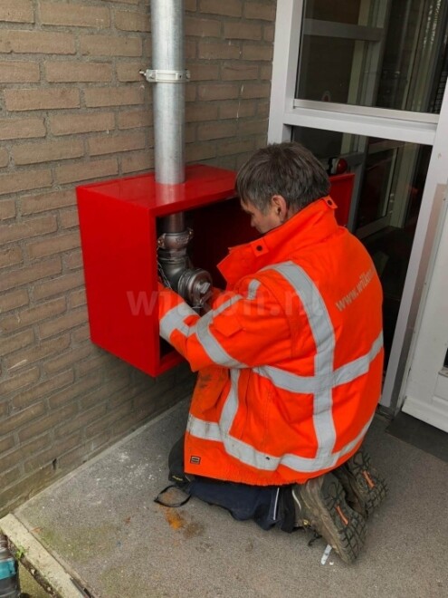 Vervangen droge blusleiding in Haarlem