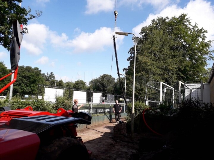 Bronboring voor beregening van een voetbalveld