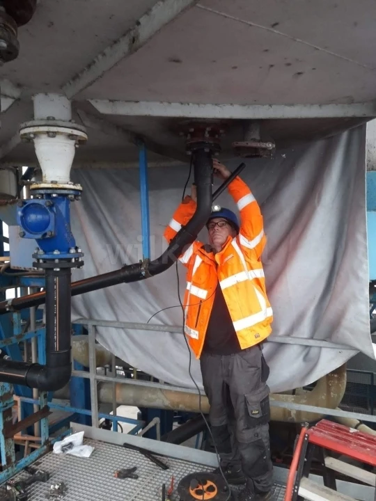 PE beluchtingspijpen zandschip spiegel lassen