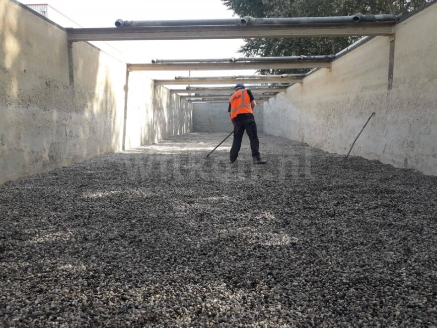 Aanleg drainage kalkzandsteen fabriek