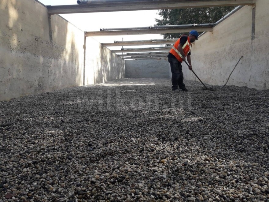 Aanleg drainage kalkzandsteen fabriek