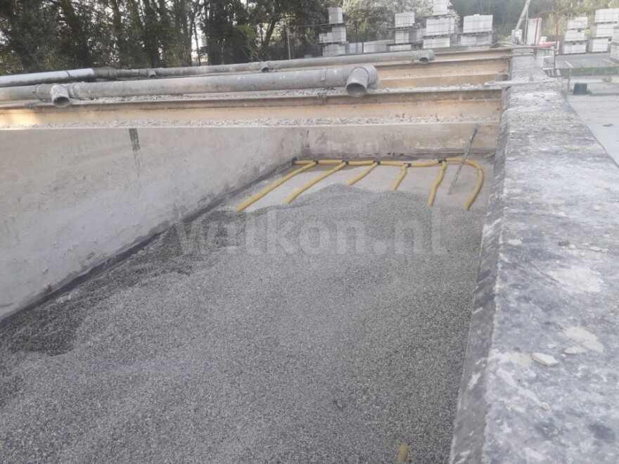 Aanleg drainage kalkzandsteen fabriek